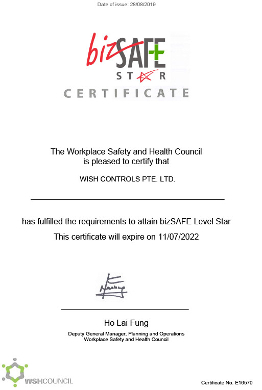 Biz Safe Certificate